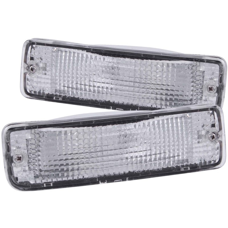 ANZO 1989-1995 Toyota Pickup Euro Luces de estacionamiento cromadas con reflector ámbar