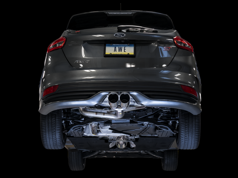 AWE Tuning Ford Focus ST Track Edition Cat-back Exaustão - Chrome Silver Tips