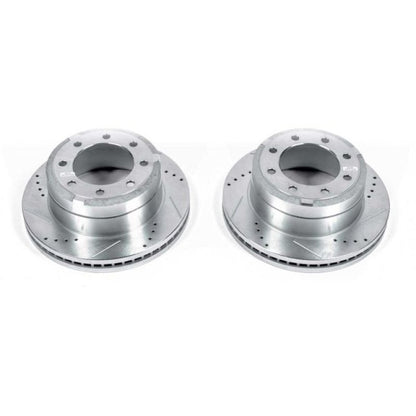 Power Stop 13-19 Ford F-250 Super Duty Rear Evolution Rotores perforados y ranurados - Par