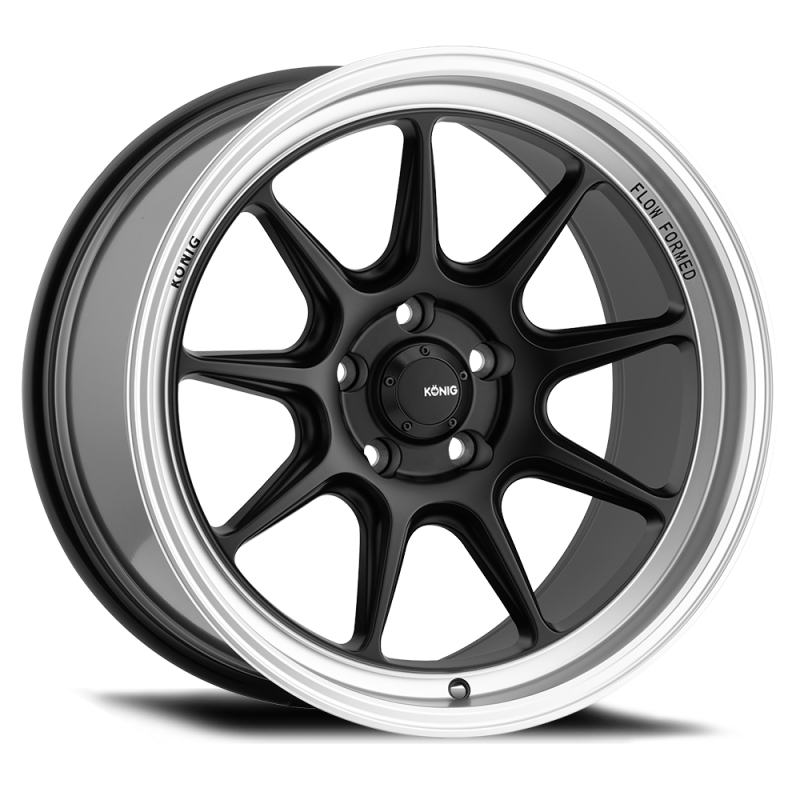 Konig Countergram 15x9 4x100 ET35 Negro Mate / Labio Maquinado Mate