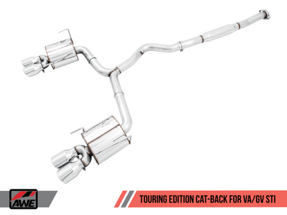 AWE Tuning Subaru STI VA / WRX GV / STI GV Sedan Touring Edition Exaustão - Cromo Prata Ponta (102mm)