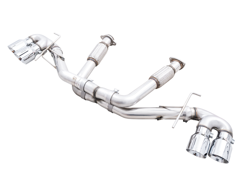 Escape AWE Tuning 2020 Chevrolet Corvette (C8) Track Edition - Quad Chrome Silver Tips