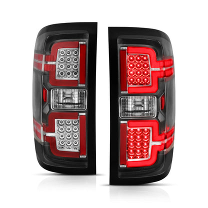 ANZO 2014-2018 Chevy Silverado 1500 LED lanternas traseiras pretas