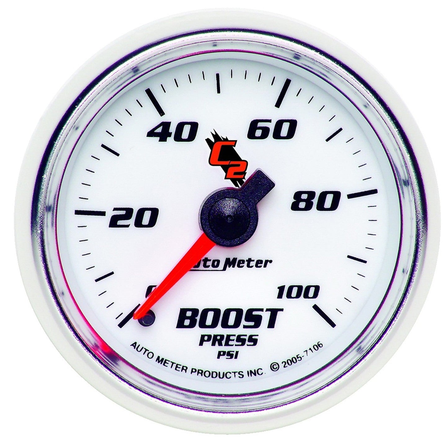 AutoMeter - 2-1/16" BOOST, 0-100 PSI, MECÂNICO, C2 (7106)