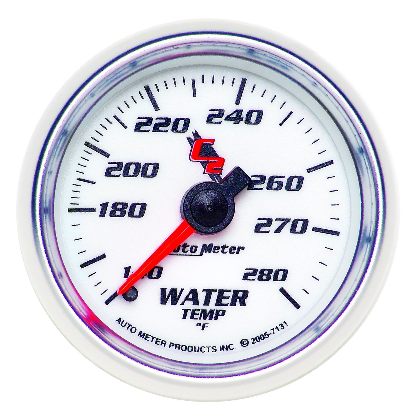AutoMeter - 2-1/16" TEMPERATURA DEL AGUA, 140-280 °F, 6 PIES, MECÁNICO, C2 (7131) 