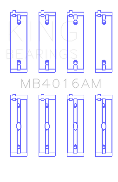 King Engine Bearings Mitsubishi 181CI 3.0L 6G72 V6 (Size +1.0) Main Bearing Set