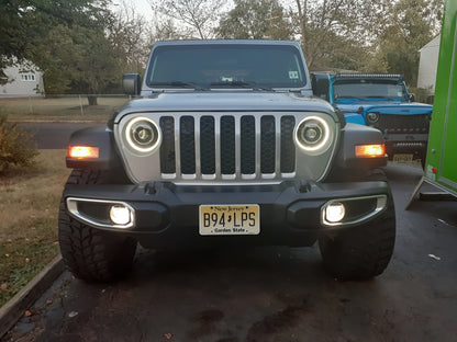 Oracle Oculus Bi-LED Projector Headlights for Jeep JL/Gladiator JT - Matte Blk - 5500K