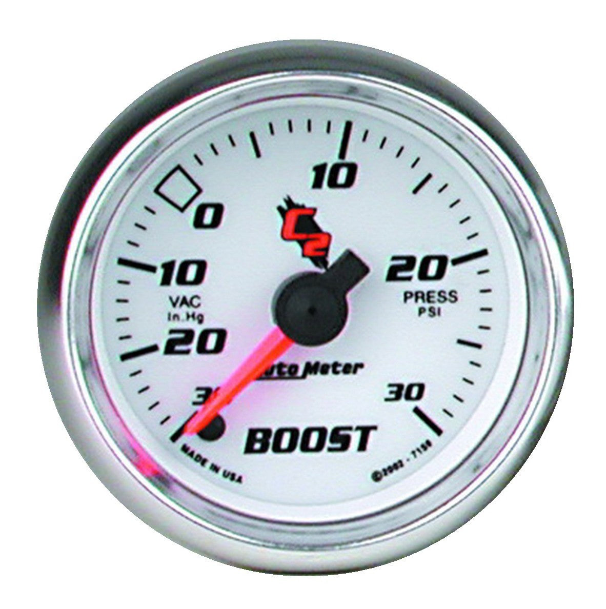 AutoMeter - 2-1/16" BOOST/VACUUM, 30 IN HG/30 PSI, STEPPER MOTOR, C2 (7159)