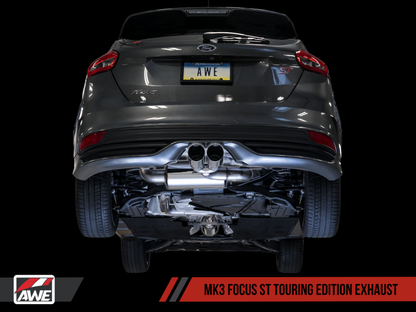 Escape Cat-back AWE Tuning Ford Focus ST Touring Edition - sem ressonância - pontas Diamond Black