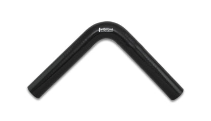 Conector de cotovelo de silicone reforçado vibrante com 4 camadas - 1 pol. ID x 8 pol. Cotovelo de 90 graus (PRETO)