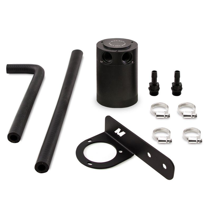 Mishimoto 2016+ Honda Civic 1.5L Turbo Baffled Oil Catch Can Kit - Preto (lado PCV)