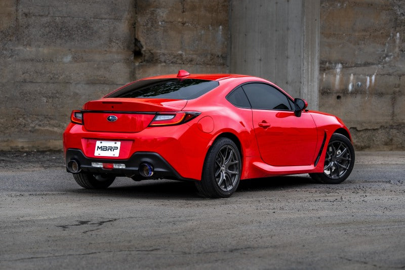 MBRP 2022 Subaru BRZ 2.4L/Toyota GR86 2.4L 2.5in Salida trasera doble dividida con extremos quemados de 5in OD - T304