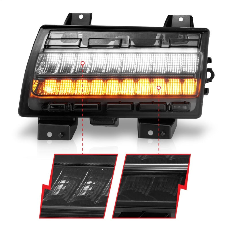 ANZO Wrangler 18-21/Gladiator 20+ LED Side Marker Lights Smoke com sinal sequencial
