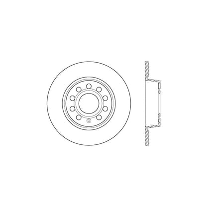 Stoptech 10-13 VW Golf/GTI/Jetta w/ 272mm Rear Disc Rear Premium High Carbon Cryo Brake Rotor