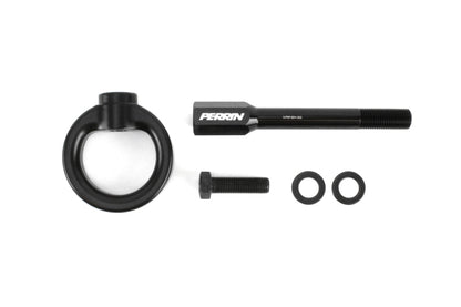 Perrin 02-07 Subaru WRX/STI Kit de gancho de remolque (delantero) - Negro plano