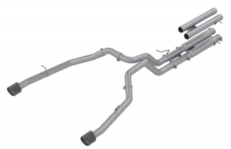 MBRP 2021 Ram TRX 6.2 S/C 3in Catback Puntas de fibra de carbono traseras dobles (Carrera) - T304