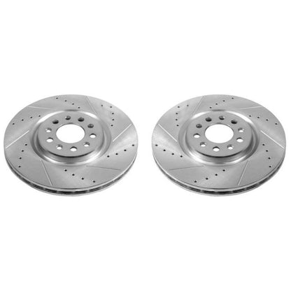 Power Stop 15-17 Chrysler 200 Front Evolution Rotores perforados y ranurados - Par