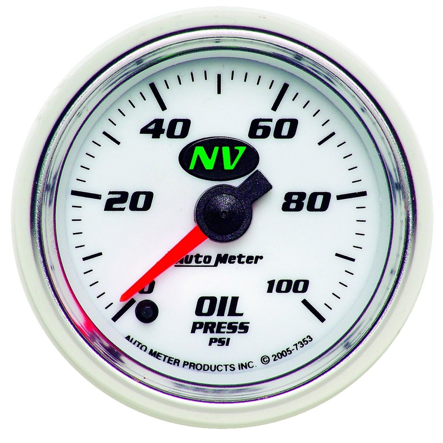 AutoMeter - 2-1/16" OIL PRESSURE, 0-100 PSI, STEPPER MOTOR, NV (7353)