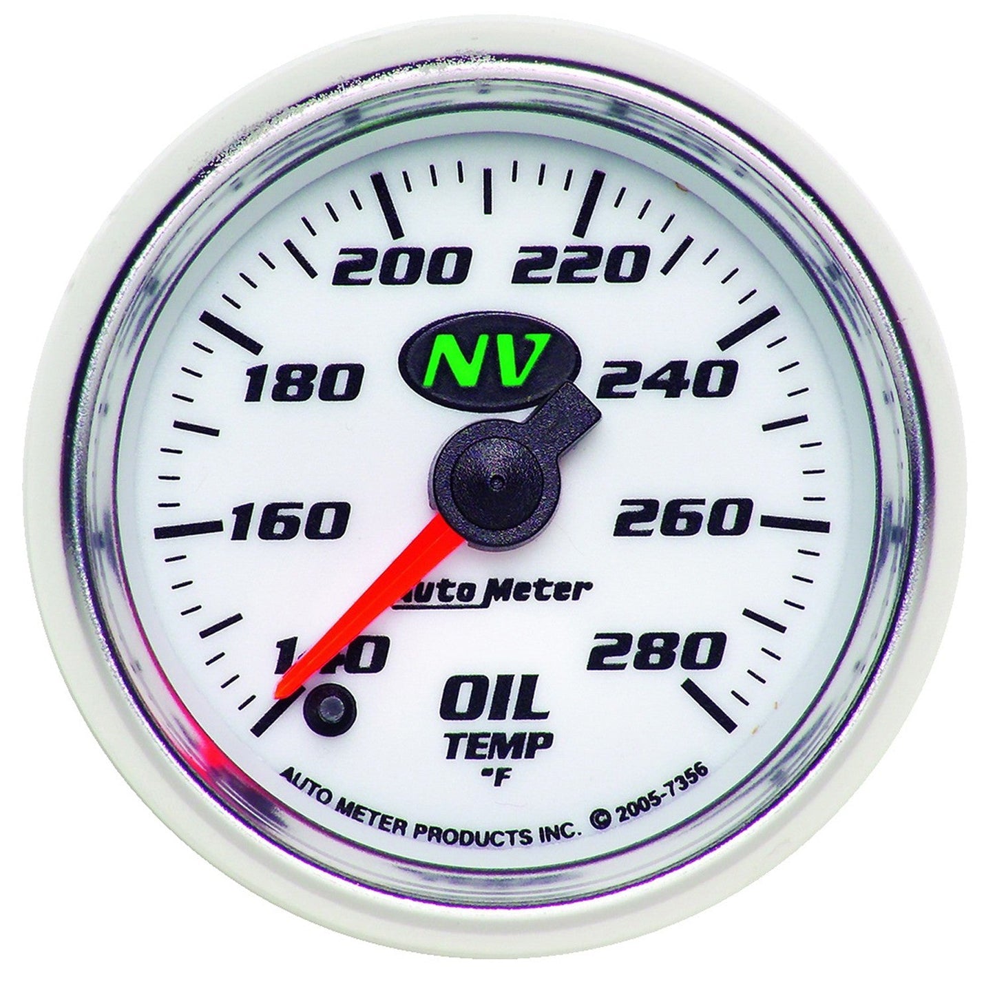 AutoMeter - 2-1/16" OIL TEMPERATURE, 140-280 °F, STEPPER MOTOR, NV (7356)