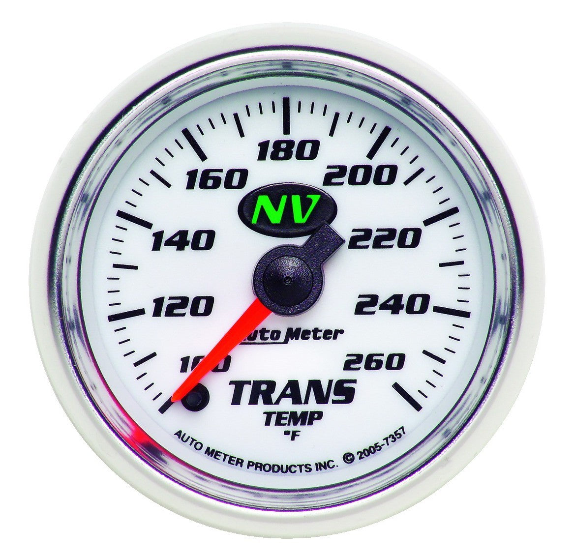 AutoMeter - 2-1/16" TEMPERATURA DE TRANSMISSÃO, 100-260 °F, MOTOR DE PASSO, NV (7357)