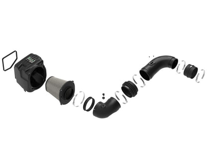 aFe Quantum Pro DRY S Sistema de admissão de ar frio 08-10 GM/Chevy Duramax V8-6.6L LMM - Seco
