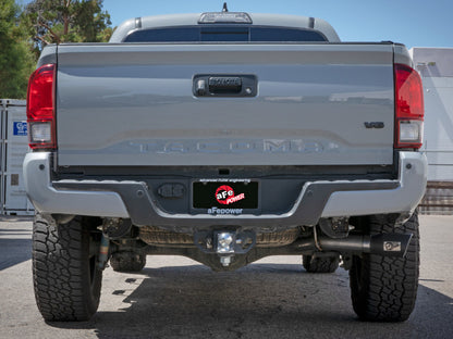 aFe 16-22 Toyota Tacoma Apollo GT Serie 2.5in. - 3 en. Sistema de escape Cat-Back 409 SS con punta negra