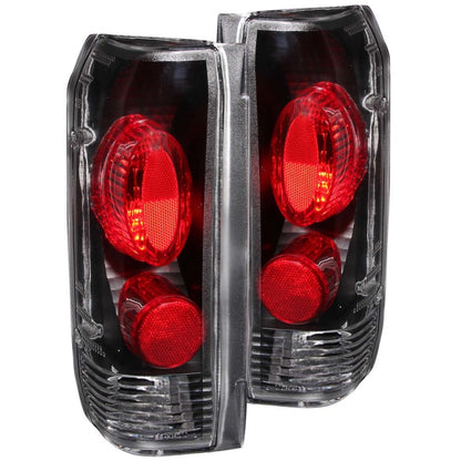ANZO 1989-1996 Ford F-150 Lanternas traseiras pretas