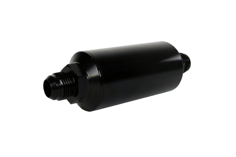 Filtro em linha aeromotivo - (AN-10) elemento de aço inoxidável de 100 mícrons acabamento anodizado preto
