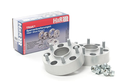 H&amp;R Trak+ Perno adaptador de rueda DRM de 27 mm 5/120 Orificio central 64 Rosca de espárrago 14x1.5 - Negro