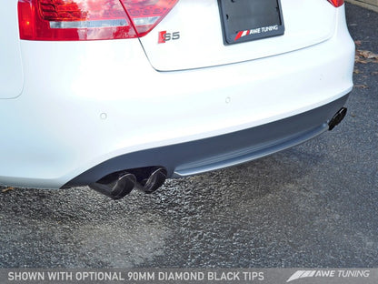 AWE Tuning Audi B8.5 S5 3.0T Touring Edition Sistema de escapamento - Diamond Black Tips (102mm)