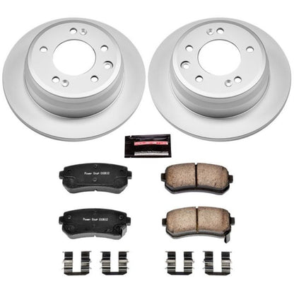 Power Stop 09-12 Hyundai Elantra Traseiro Z17 Evolution Kit de freio revestido Geomet