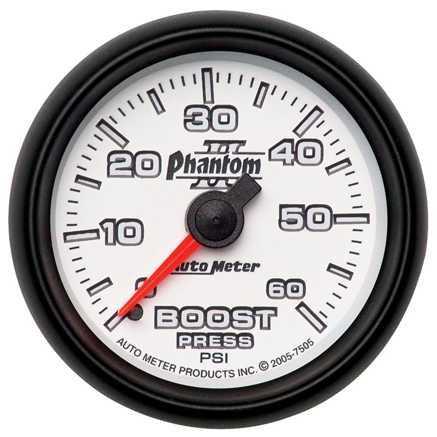 AutoMeter - 2-1/16" BOOST, 0-60 PSI, MECÁNICO, PHANTOM II (7505)