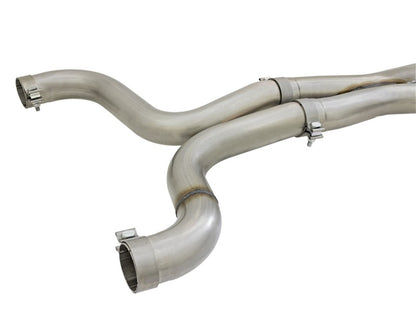 aFe MACHForce XP 3in 304 SS Axle-Back Dual Exhaust (NPP) com pontas polidas 16-17 Camro SS V8-6.2L