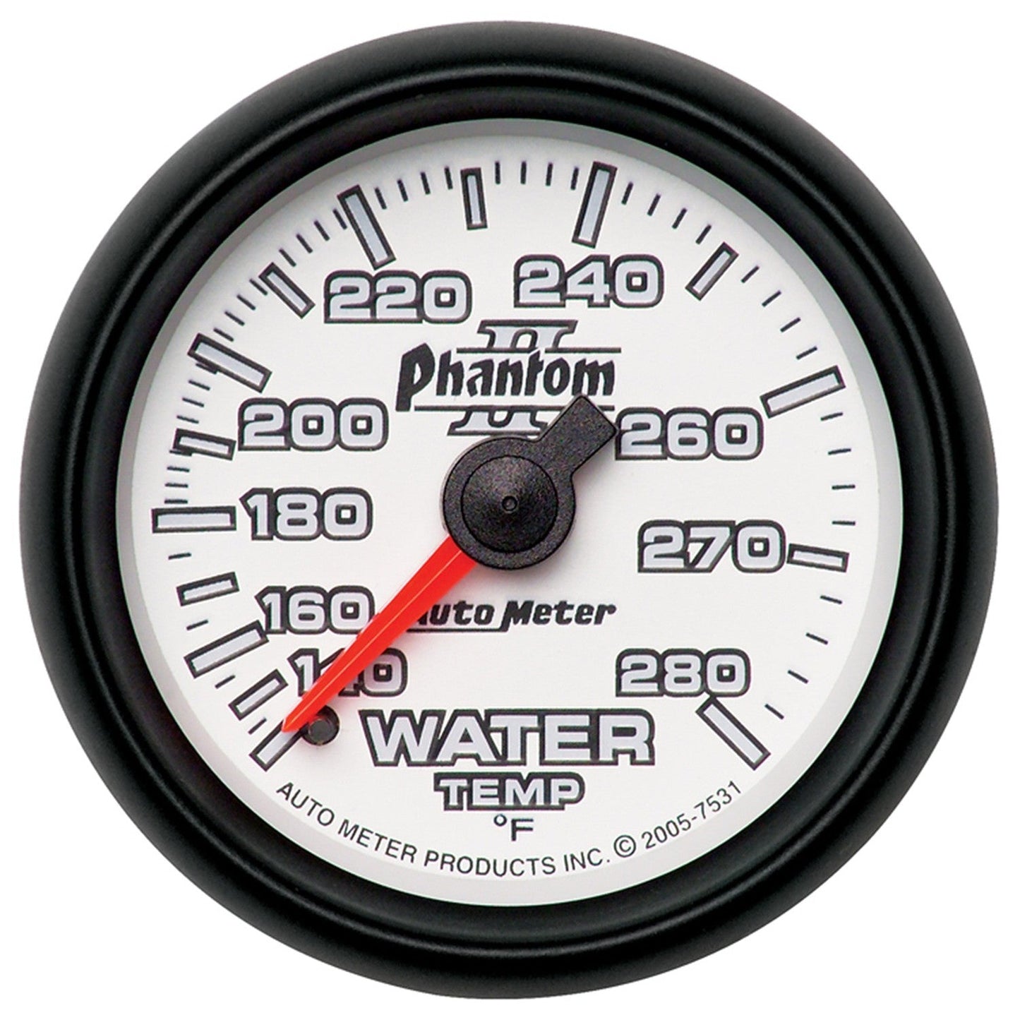 AutoMeter - 2-1/16" WATER TEMPERATURE, 140-280 °F, 6 FT., MECHANICAL, PHANTOM II (7531)