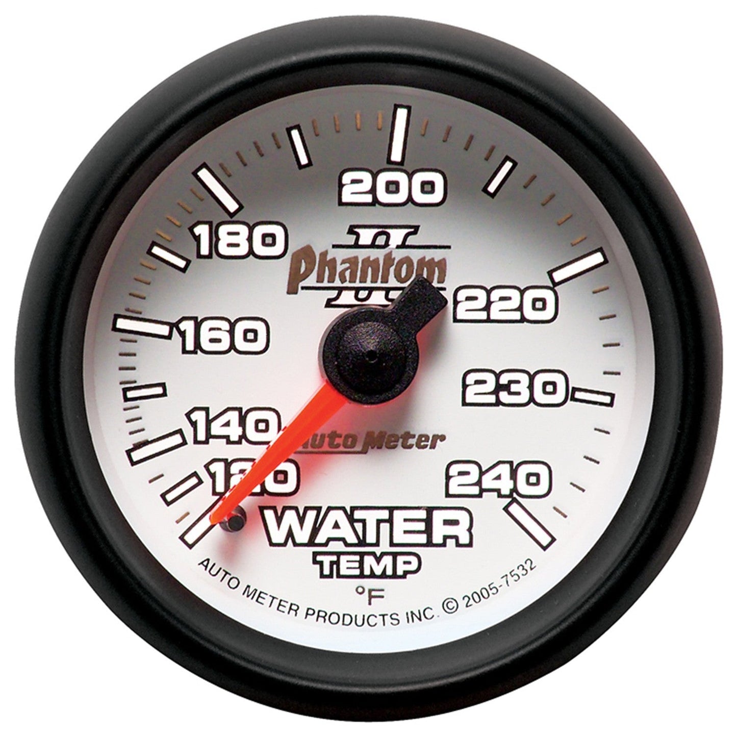 AutoMeter - 2-1/16" WATER TEMPERATURE, 120-240 °F, 6 FT., MECHANICAL, PHANTOM II (7532)