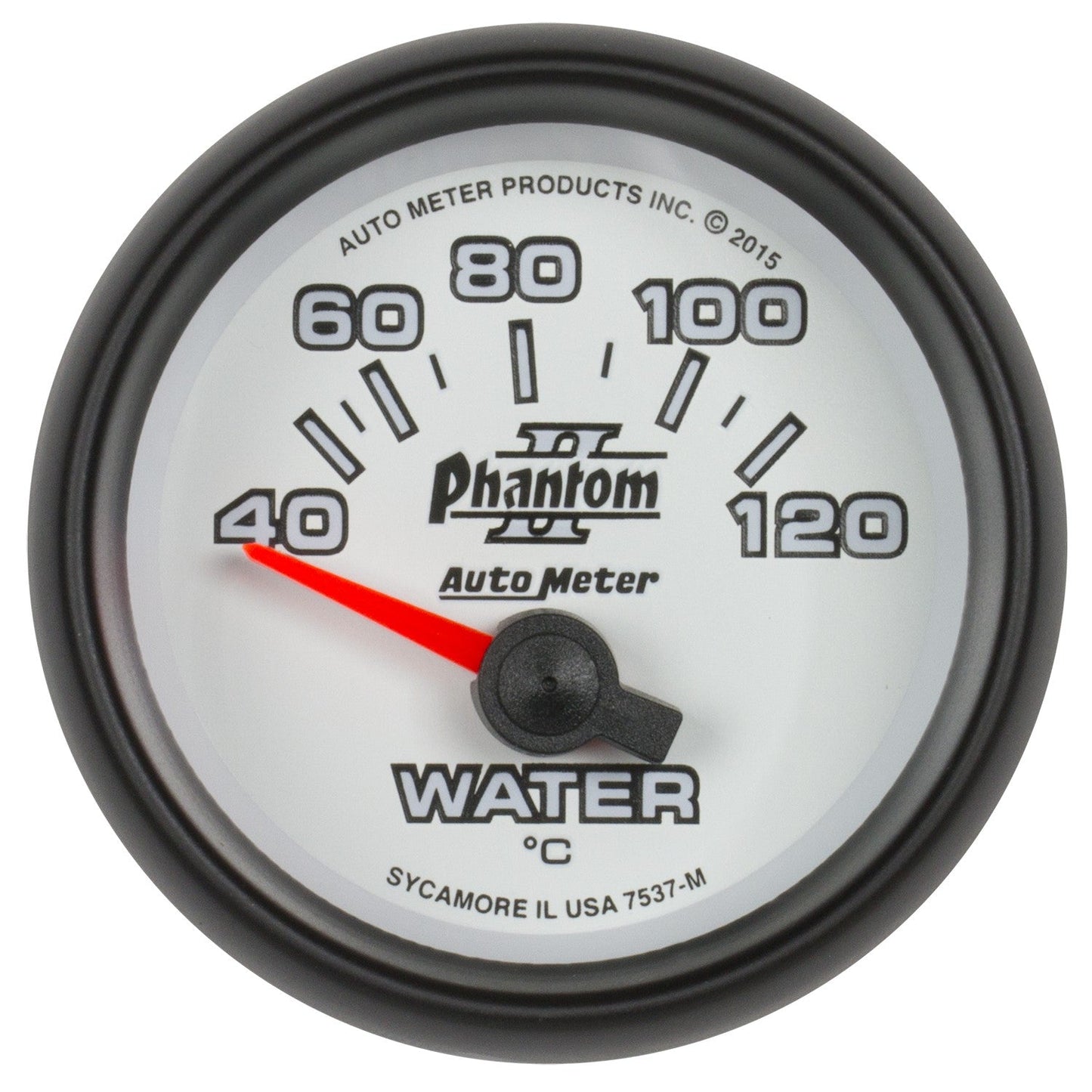 AutoMeter - 2-1/16" WATER TEMP, 40-120 C, AIR-CORE, PHANTOM II (7537-M)