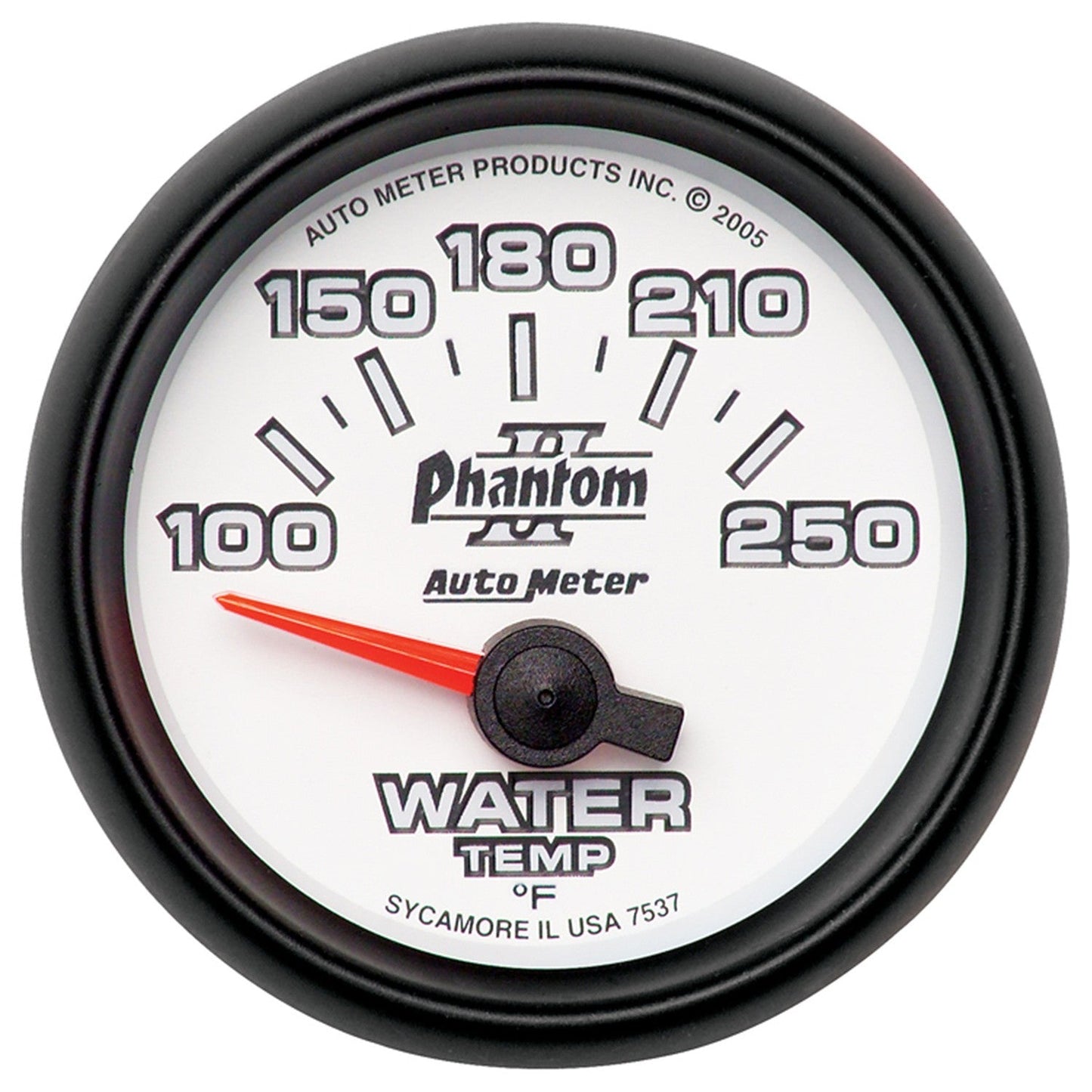 AutoMeter - 2-1/16" WATER TEMPERATURE, 100-250 °F, AIR-CORE, PHANTOM II (7537)