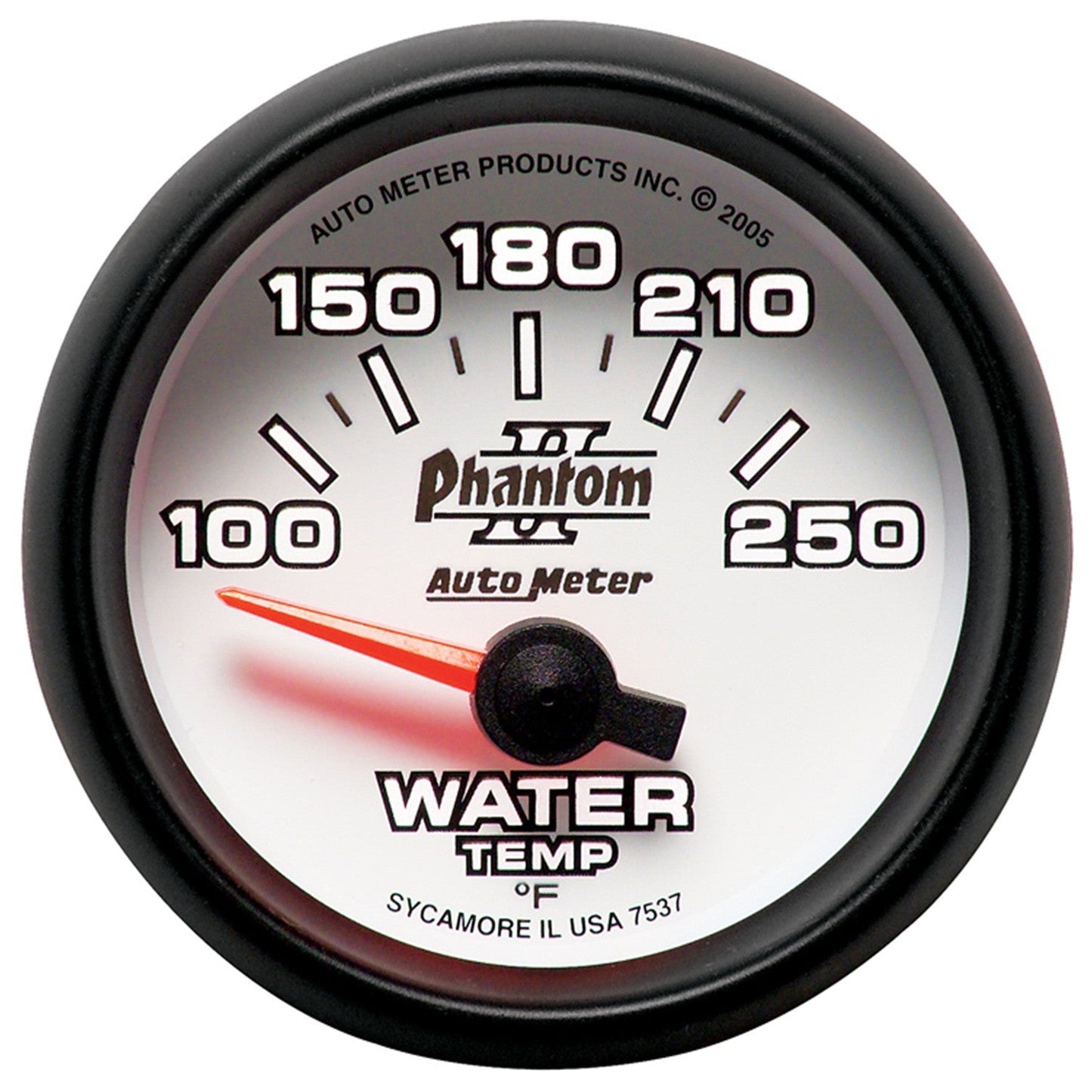 AutoMeter - 2-1/16" WATER TEMPERATURE, 100-250 °F, AIR-CORE, PHANTOM II (7537)