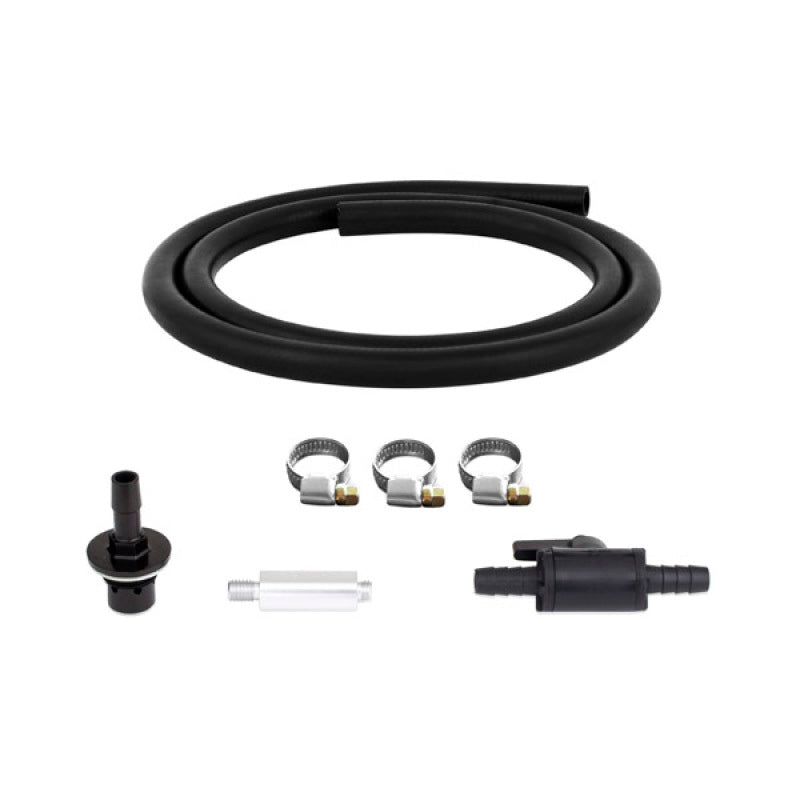Kit de drenagem de válvula de retenção de óleo compacta Mishimoto com encaixe de drenagem de metal