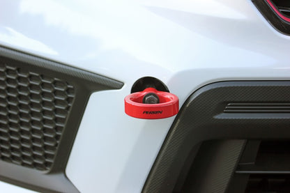Perrin 18-21 WRX/STI / 13-20 BRZ / 17-20 Toyota 86 Kit de gancho de remolque delantero - rojo