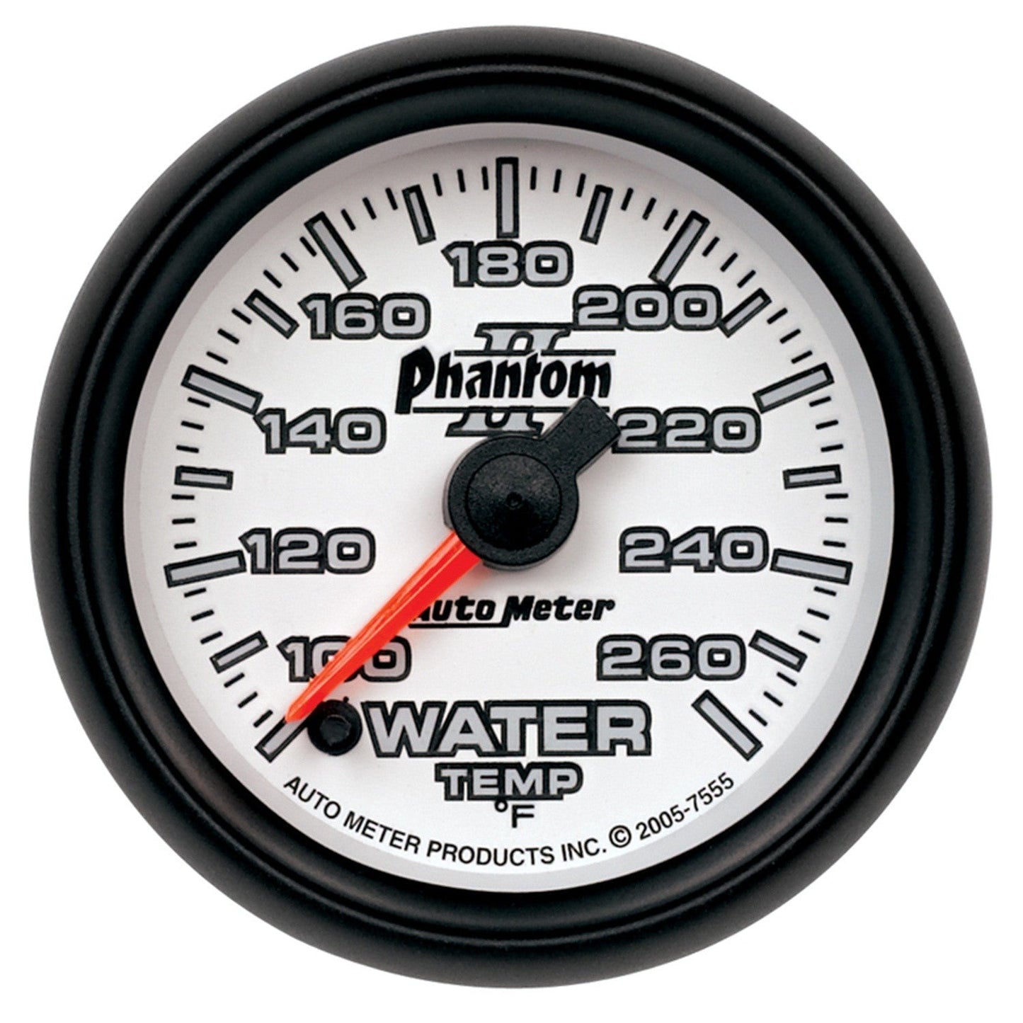 AutoMeter - TEMPERATURA DEL AGUA DE 2-1/16", 100-260 °F, MOTOR PASO A PASO, PHANTOM II (7555) 