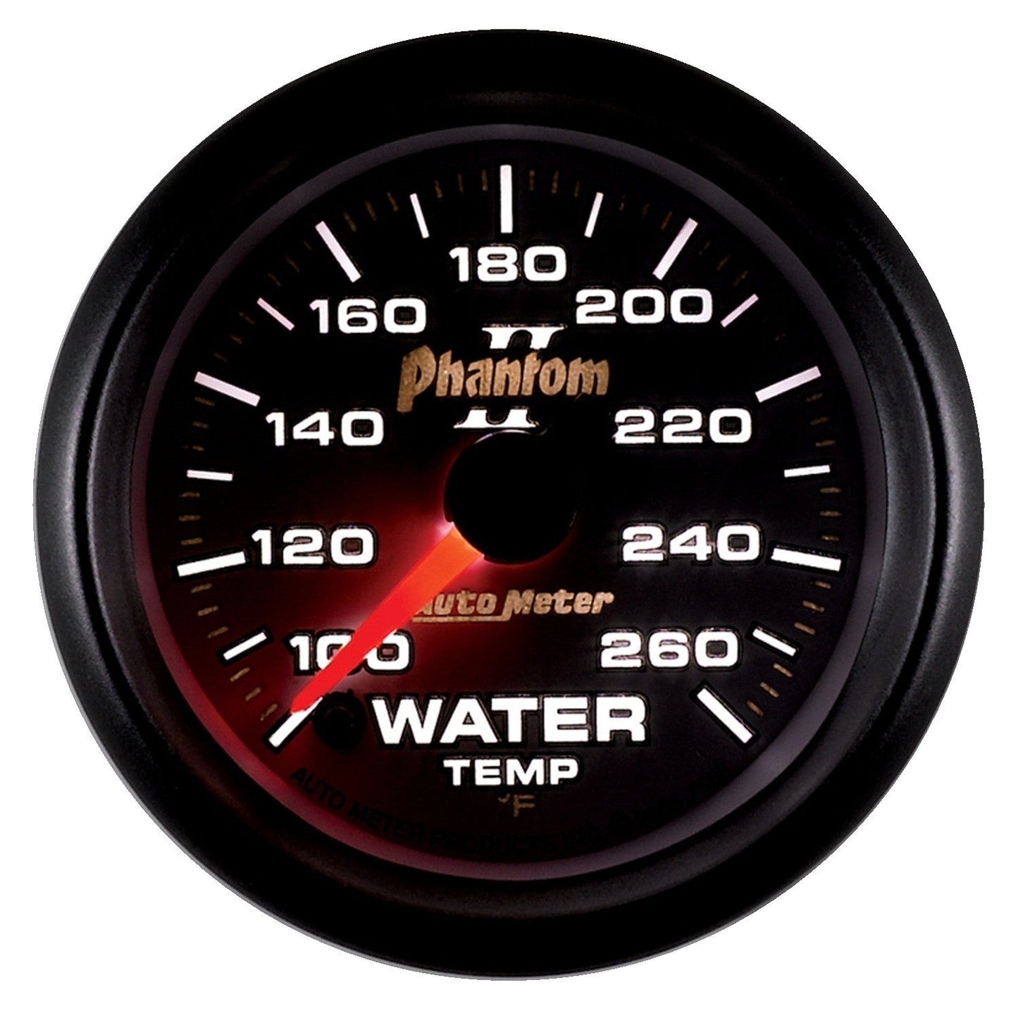 AutoMeter - 2-1/16" TEMPERATURA DA ÁGUA, 100-260 °F, MOTOR DE PASSO, PHANTOM II (7555) 