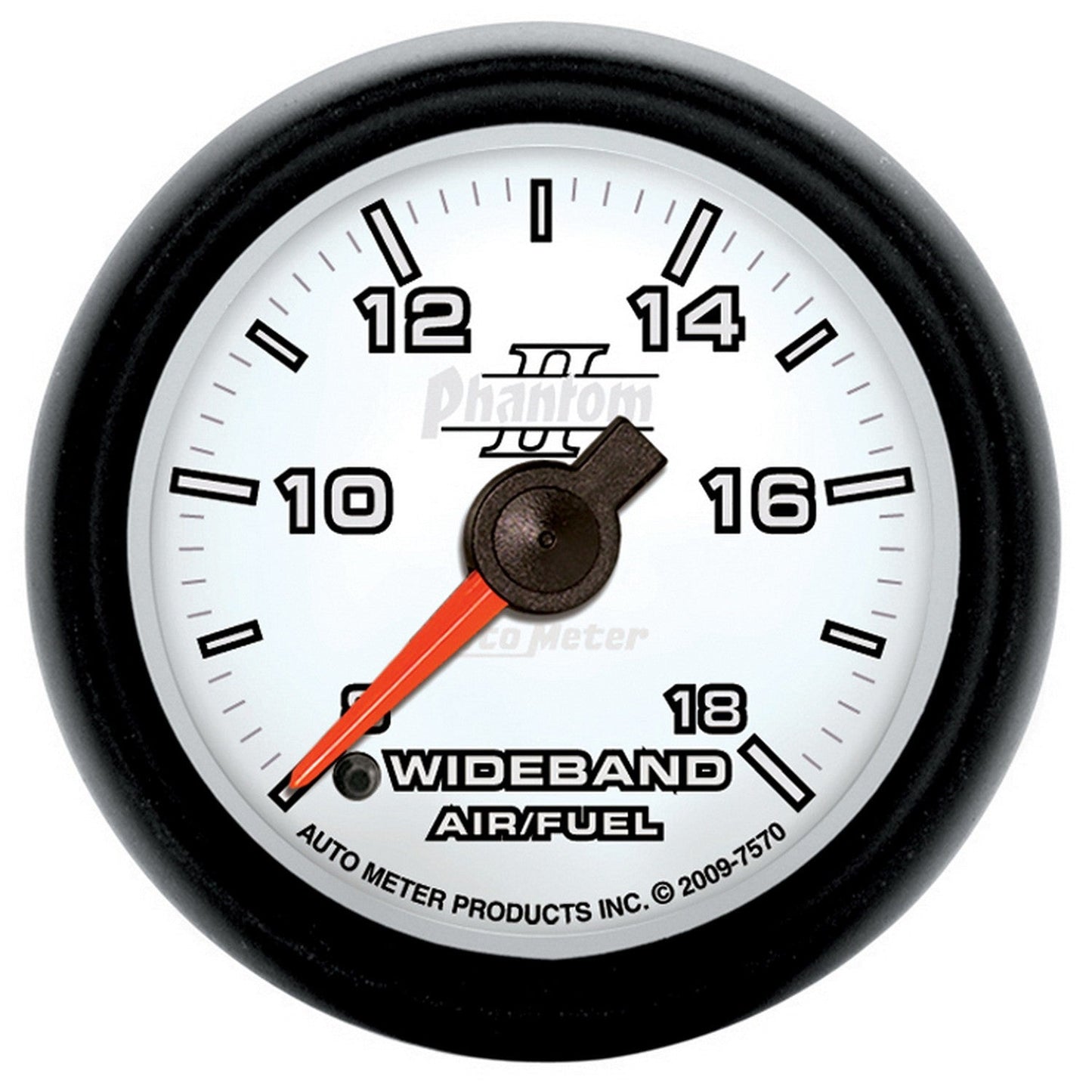 AutoMeter - RELACIÓN DE AIRE/COMBUSTIBLE DE BANDA ANCHA DE 2-1/16", ANALÓGICO, 8:1-18:1 AFR, PHANTOM II (7570)