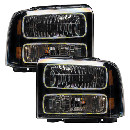 Oracle 05-07 Ford F-250/350 SMD HL - Black - ColorSHIFT w/o Controller