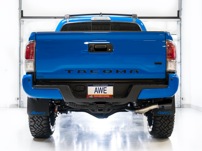 Escape AWE 16-22 Toyota Tacoma 0FG Catback c/ BashGuard - ponteiras duplas pretas Diamond