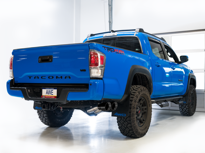 Escape AWE 16-22 Toyota Tacoma 0FG Catback c/ BashGuard - ponteiras duplas pretas Diamond
