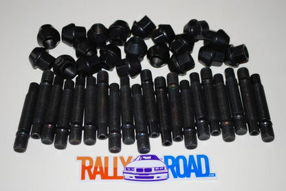 Rally Road - 75mm Bullet Nose Stud Set with Black Lug Nuts 5-Lug (RRBNSWBLN5)