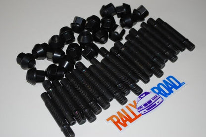 Rally Road - 75mm Bullet Nose Stud Set with Black Lug Nuts 5-Lug (RRBNSWBLN5)