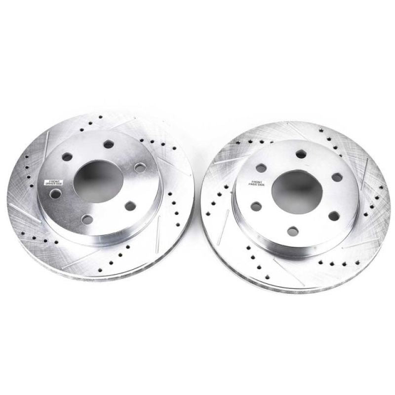 Power Stop 02-06 Cadillac Escalade Front Evolution Rotores perforados y ranurados - Par