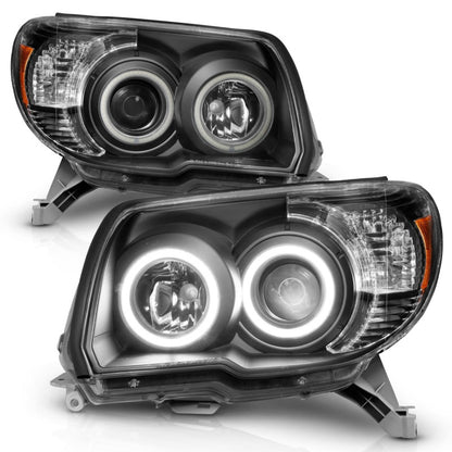 ANZO 2006-2009 Toyota 4Runner Projetor Faróis com Halo Preto